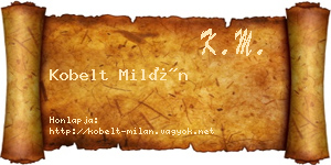 Kobelt Milán névjegykártya